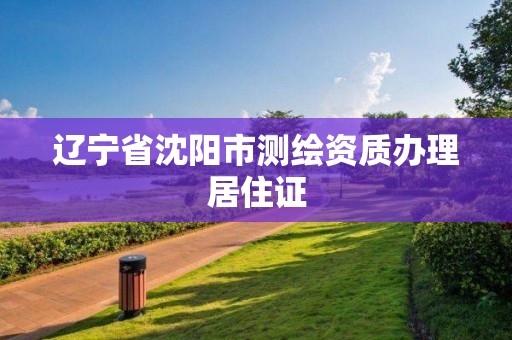 遼寧省沈陽(yáng)市測(cè)繪資質(zhì)辦理居住證