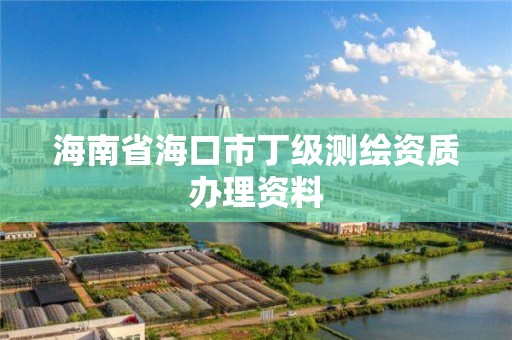 海南省海口市丁級測繪資質辦理資料