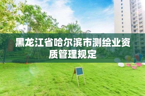 黑龍江省哈爾濱市測繪業資質管理規定