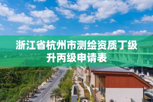 浙江省杭州市測繪資質丁級升丙級申請表