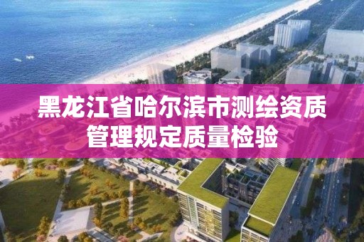 黑龍江省哈爾濱市測繪資質管理規定質量檢驗