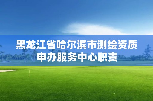 黑龍江省哈爾濱市測繪資質申辦服務中心職責