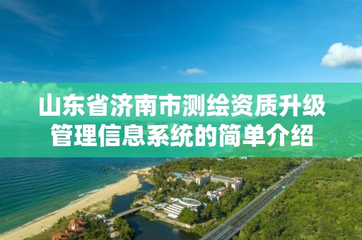 山東省濟南市測繪資質升級管理信息系統的簡單介紹