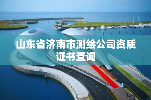 山東省濟南市測繪公司資質證書查詢