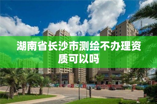 湖南省長沙市測繪不辦理資質可以嗎