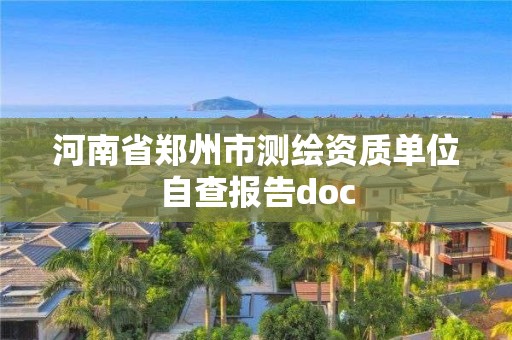 河南省鄭州市測繪資質單位自查報告doc