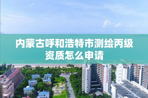 內蒙古呼和浩特市測繪丙級資質怎么申請