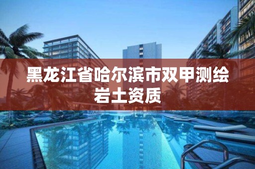 黑龍江省哈爾濱市雙甲測繪巖土資質