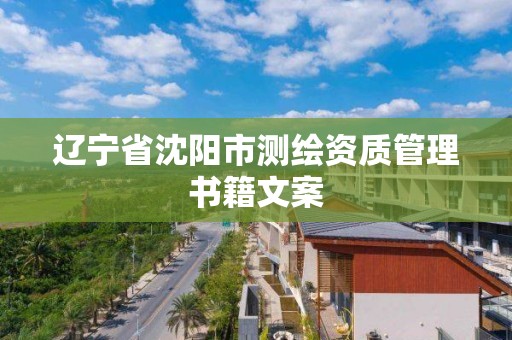 遼寧省沈陽市測繪資質管理書籍文案