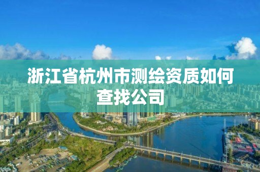 浙江省杭州市測繪資質如何查找公司