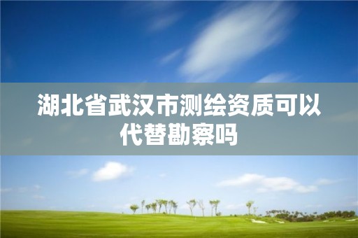 湖北省武漢市測(cè)繪資質(zhì)可以代替勘察嗎