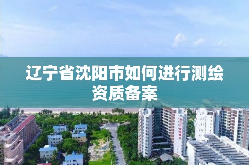 遼寧省沈陽市如何進行測繪資質備案