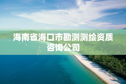 海南省海口市勘測測繪資質咨詢公司