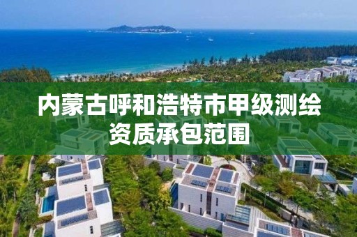 內蒙古呼和浩特市甲級測繪資質承包范圍