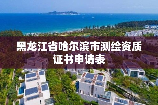 黑龍江省哈爾濱市測繪資質(zhì)證書申請表