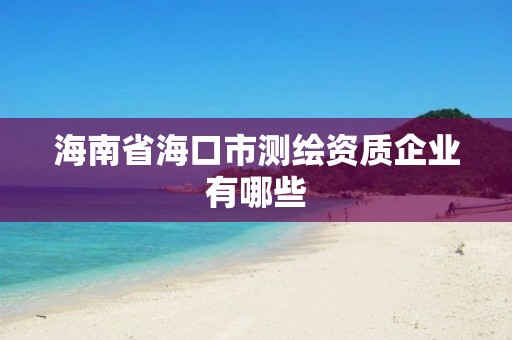 海南省海口市測繪資質企業有哪些