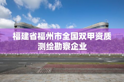 福建省福州市全國雙甲資質(zhì)測繪勘察企業(yè)