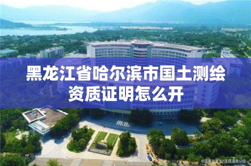 黑龍江省哈爾濱市國土測繪資質(zhì)證明怎么開