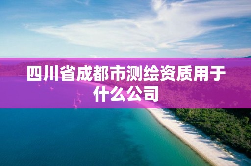 四川省成都市測(cè)繪資質(zhì)用于什么公司