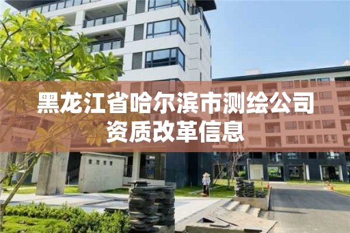 黑龍江省哈爾濱市測(cè)繪公司資質(zhì)改革信息