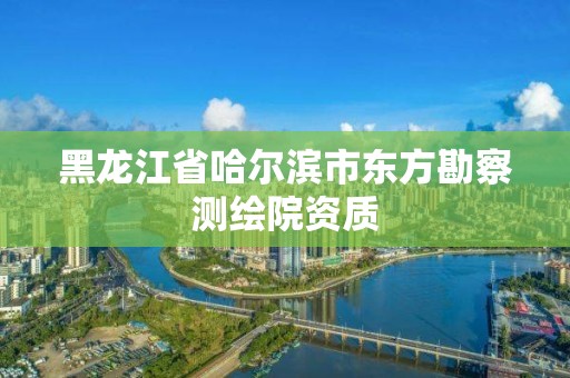 黑龍江省哈爾濱市東方勘察測繪院資質