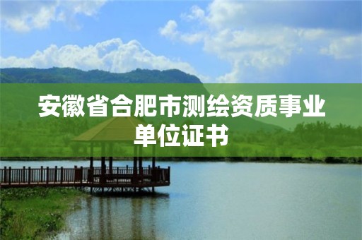 安徽省合肥市測繪資質事業單位證書