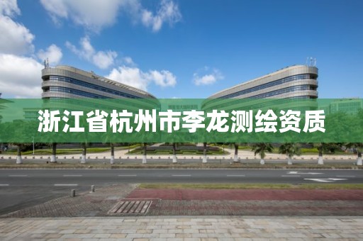 浙江省杭州市李龍測繪資質