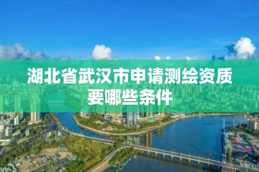 湖北省武漢市申請測繪資質(zhì)要哪些條件