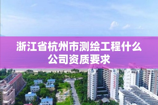 浙江省杭州市測繪工程什么公司資質要求