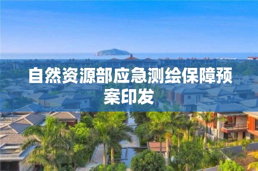 自然資源部應急測繪保障預案印發