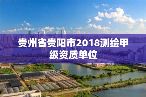 貴州省貴陽市2018測繪甲級資質單位