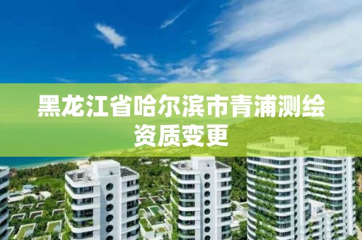 黑龍江省哈爾濱市青浦測繪資質變更