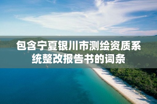 包含寧夏銀川市測(cè)繪資質(zhì)系統(tǒng)整改報(bào)告書的詞條