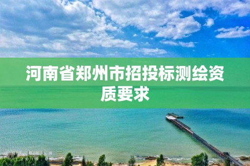 河南省鄭州市招投標測繪資質要求