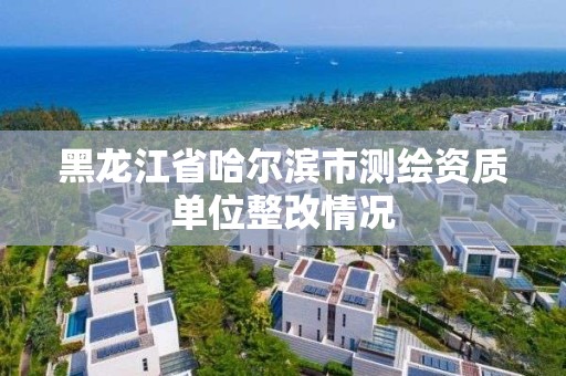 黑龍江省哈爾濱市測繪資質單位整改情況