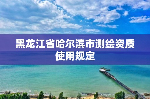 黑龍江省哈爾濱市測繪資質(zhì)使用規(guī)定