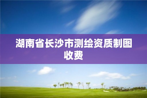 湖南省長沙市測繪資質制圖收費