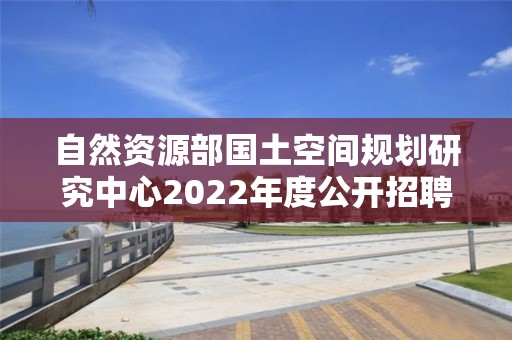 自然資源部國土空間規劃研究中心2022年度公開招聘在職人員公告