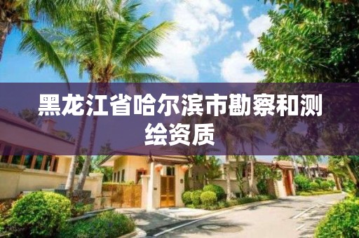 黑龍江省哈爾濱市勘察和測繪資質(zhì)