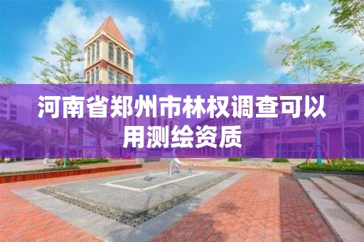 河南省鄭州市林權(quán)調(diào)查可以用測繪資質(zhì)