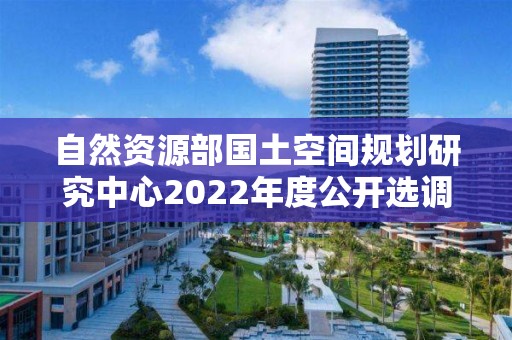 自然資源部國土空間規(guī)劃研究中心2022年度公開選調(diào)工作人員公告