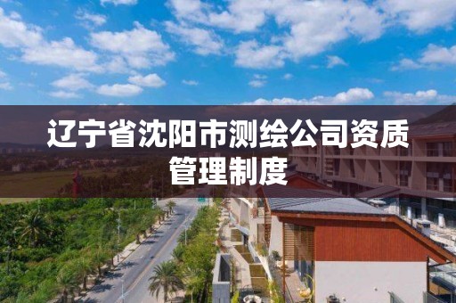 遼寧省沈陽市測繪公司資質管理制度