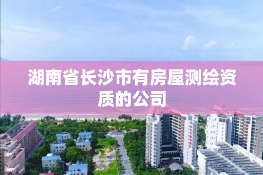 湖南省長沙市有房屋測繪資質的公司