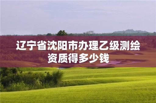 遼寧省沈陽(yáng)市辦理乙級(jí)測(cè)繪資質(zhì)得多少錢