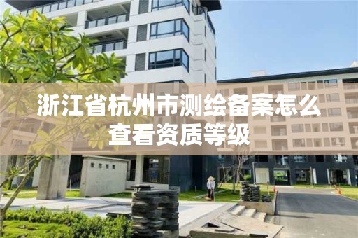 浙江省杭州市測繪備案怎么查看資質等級