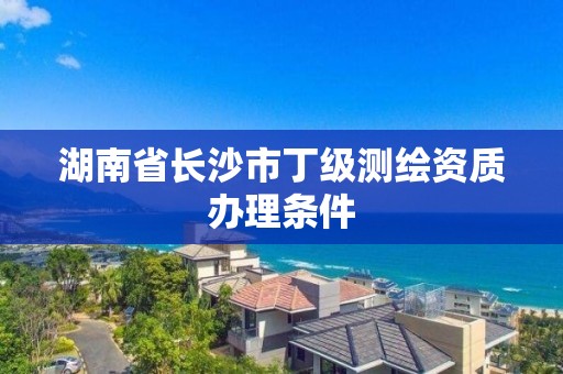 湖南省長沙市丁級測繪資質辦理條件