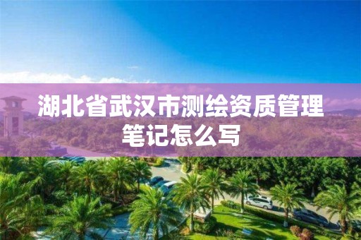 湖北省武漢市測繪資質管理筆記怎么寫