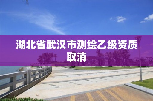 湖北省武漢市測繪乙級資質(zhì)取消