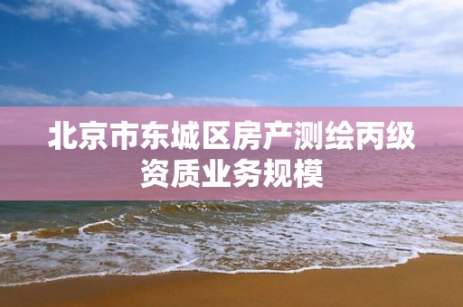 北京市東城區房產測繪丙級資質業務規模