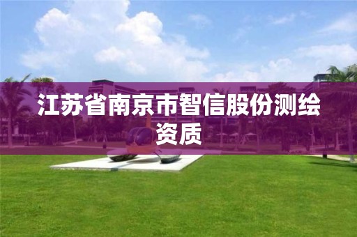 江蘇省南京市智信股份測繪資質